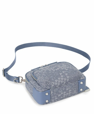 TUMI - Voyageur Teghan Crossbody - Women's Compact Everyday Purse with Leather Trim - Denim Blue