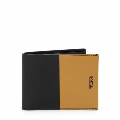 TUMI - Nassau Double Billfold Wallet - Men's Premium Leather Card Holder - RFID Protection - Black/Golden Brown