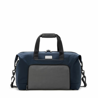 TUMI - Alpha Double Expansion Duffel - Business & Weekend Travel Duffel Bag - Designed for Durability & Functionality - Navy/Grey