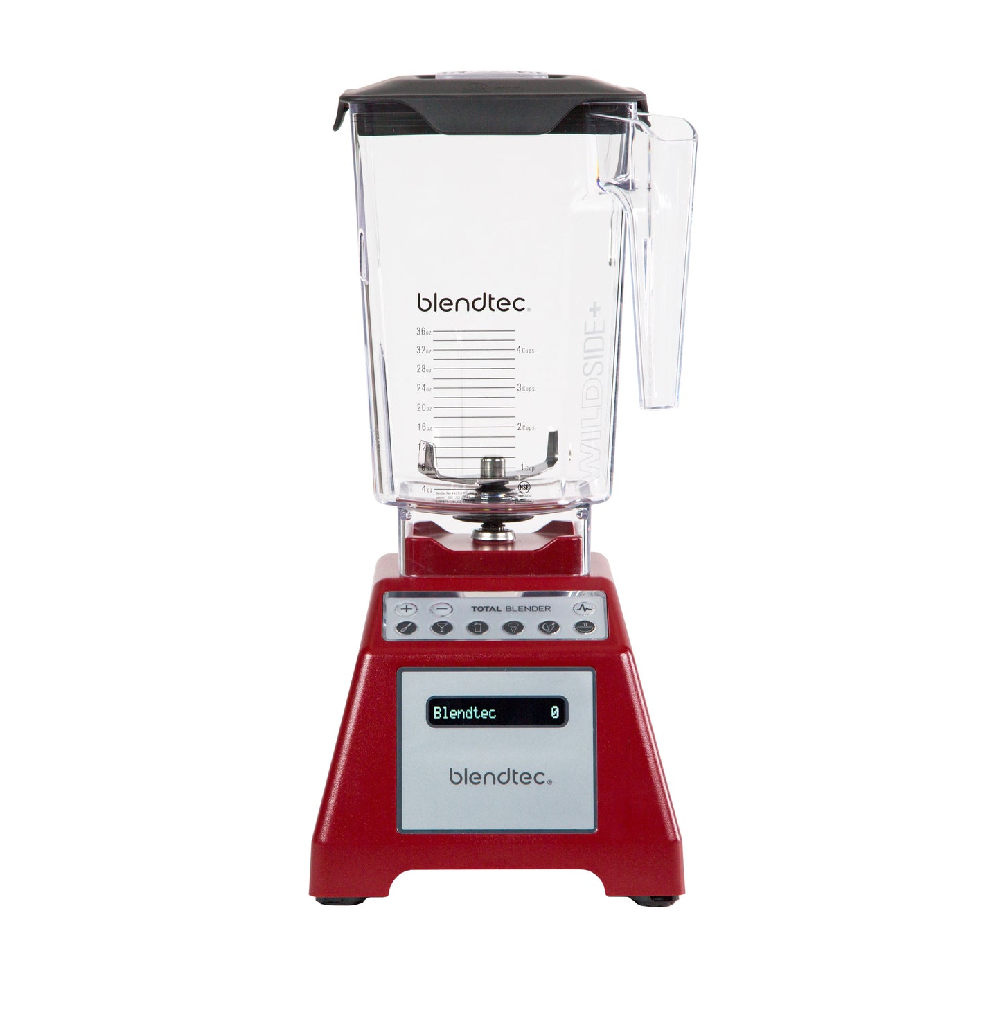 Blendtec Total Classic Original Blender - WildSide+ Jar (90 oz) - Professional-Grade Power - 6 Pre-programmed Cycles - 10-speeds - Red