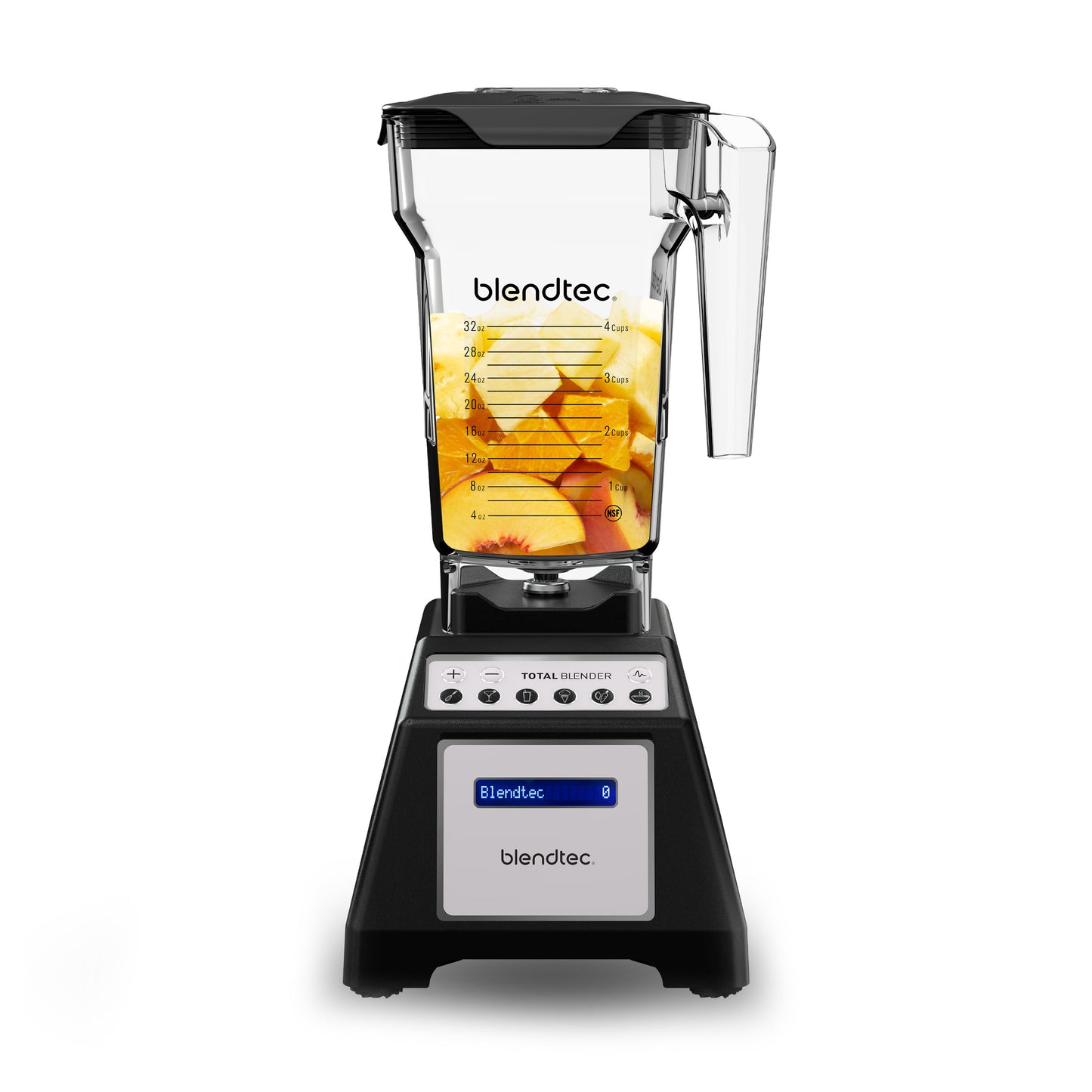 Blendtec Total Blender Classic - Includes FourSide Jar (75 oz) - 10-Speed Professional-Grade Countertop Blender - High-Power Kitchen Blender with 6 Pre-Programmed Cycles - Black