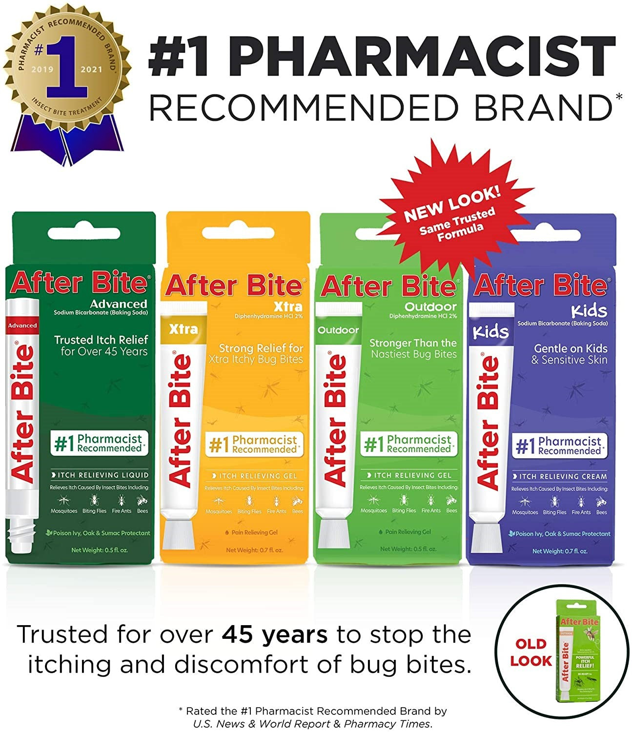 After Bite Outdoor Itch Relief, 0.7 oz (Pack of 4)