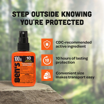 Ben's 100 Tick & Insect Repellent 1.25 Fl Oz. Pump Spray