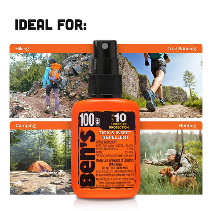 Ben's 100 Tick & Insect Repellent 1.25 Fl Oz. Pump Spray