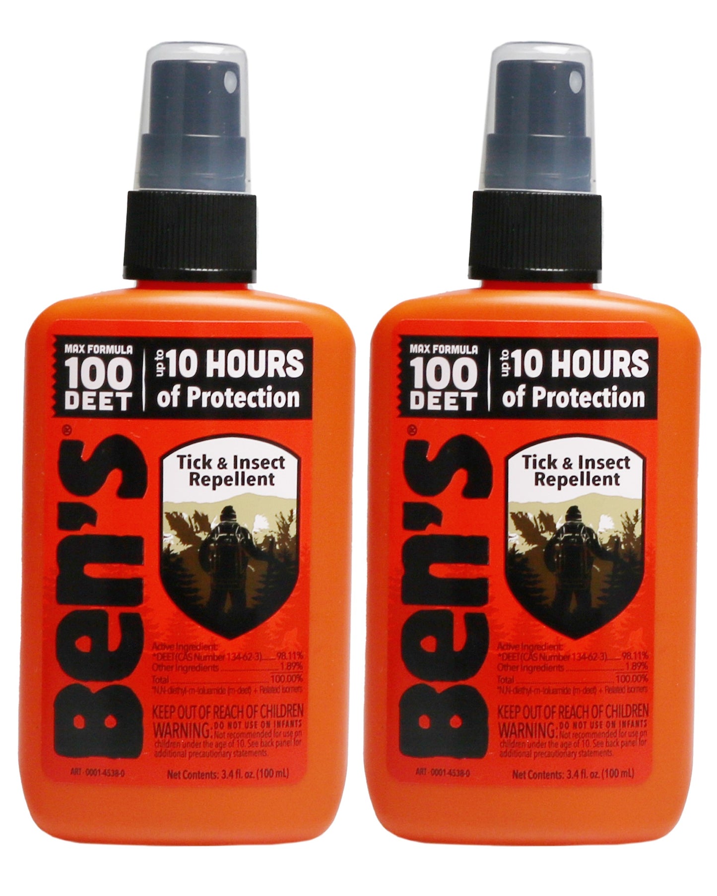 Ben's 100 Insect Repellent Pack 3.4 oz (Pack of 2)