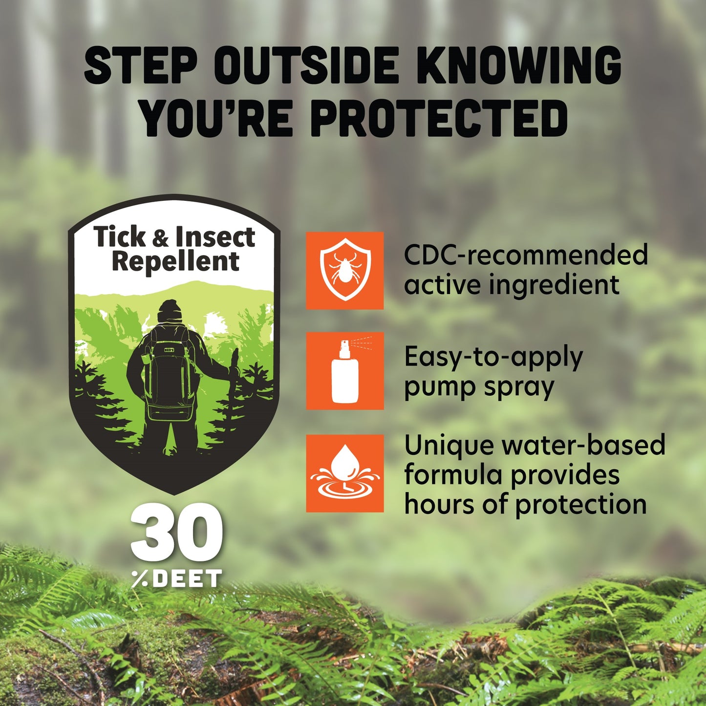 Ben's 30 Tick & Insect Repellent 3.4 Fl Oz. Pump Spray - Carded