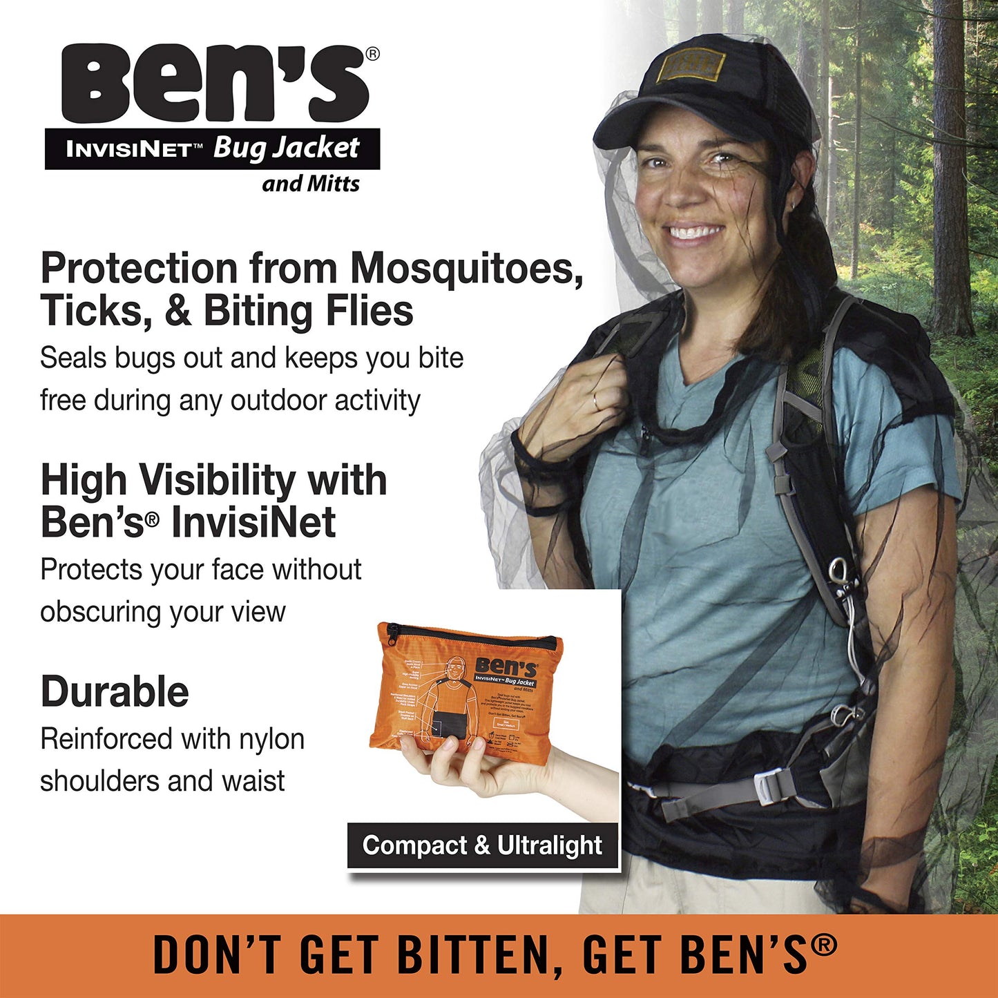 Ben's InvisiNet Bug Jacket and Mitts - S/M