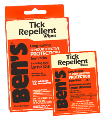 Ben's Tick Repellent Wipes, 12 Count (Pack of 3)