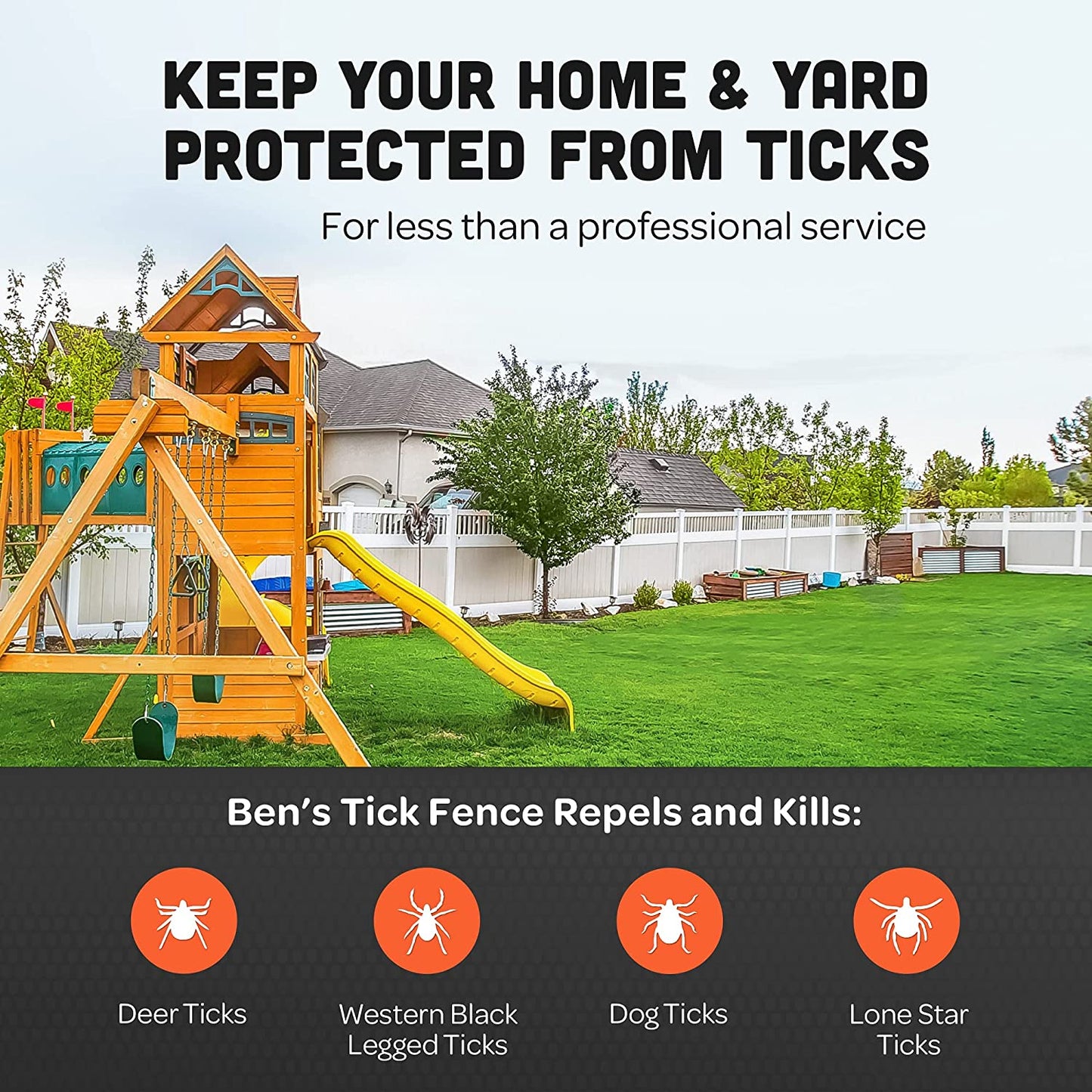 Ben's Tick Fence Tick Control Spray, 1 Gallon (Pack of 2)