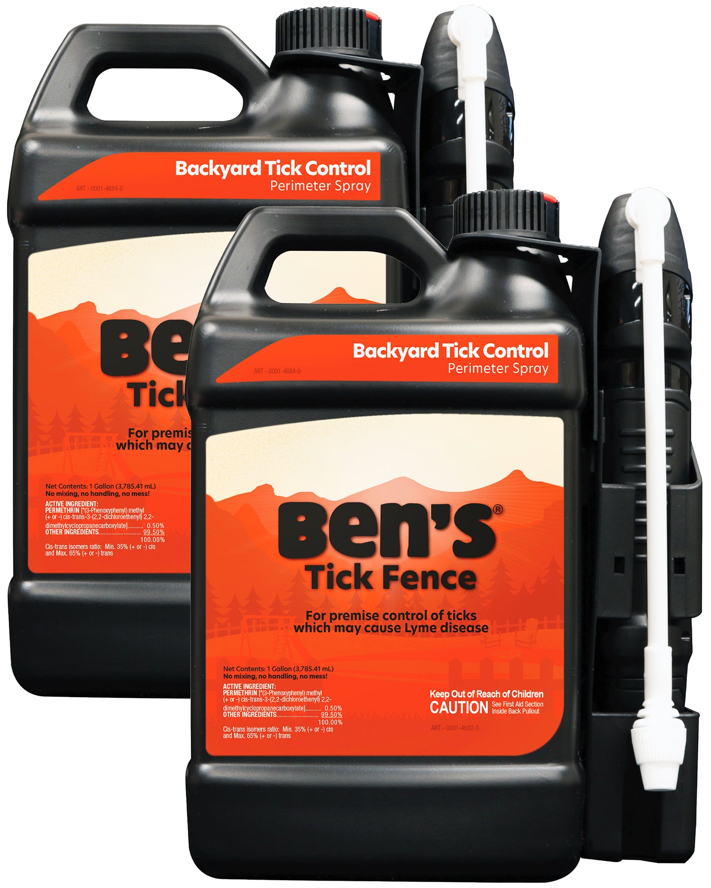 Ben's Tick Fence Tick Control Spray, 1 Gallon (Pack of 2)