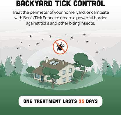 Ben's Tick Fence Tick Control Spray, 1 Gallon (Pack of 2)