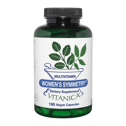 Vitanica Women's Symmetry, High Potency Daily Multivitamin, Vegan/Vegetarian, 180 Capsules