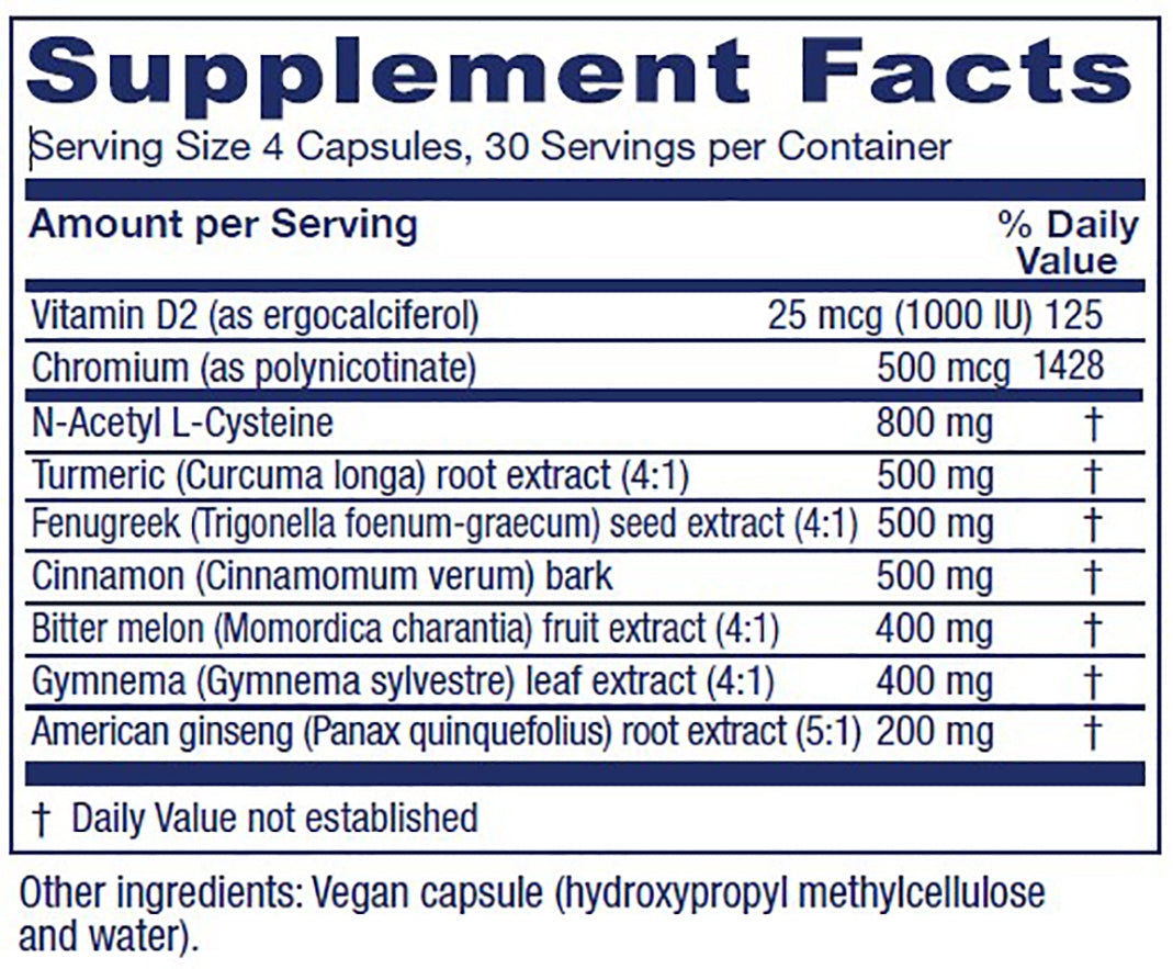 Vitanica Metabolic Manager, Promotes Healthy Glycemic and Metabolic Response, Vegan, 120 Capsules
