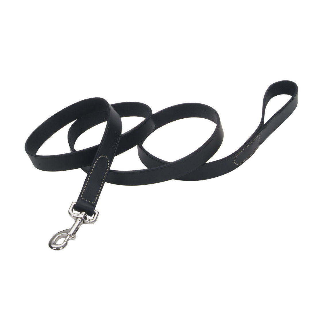 Coastal - Circle T - Oak Tanned Leather Dog Leash, Black, 3/4" x 04'