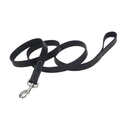 Coastal - Circle T - Oak Tanned Leather Dog Leash, Black, 3/4" x 04'