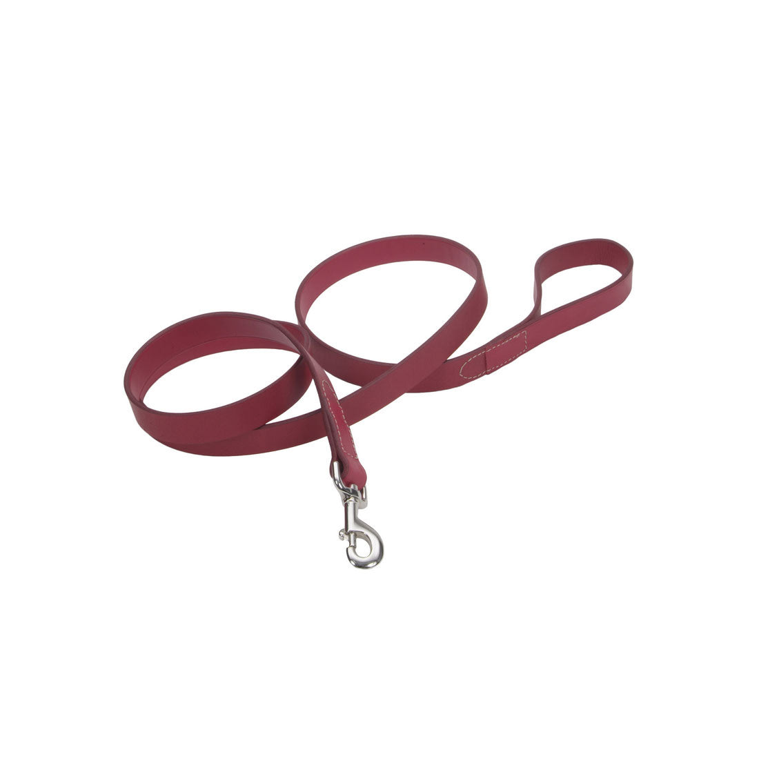 Coastal - Circle T - Oak Tanned Leather Dog Leash, Red, 1" x 04'