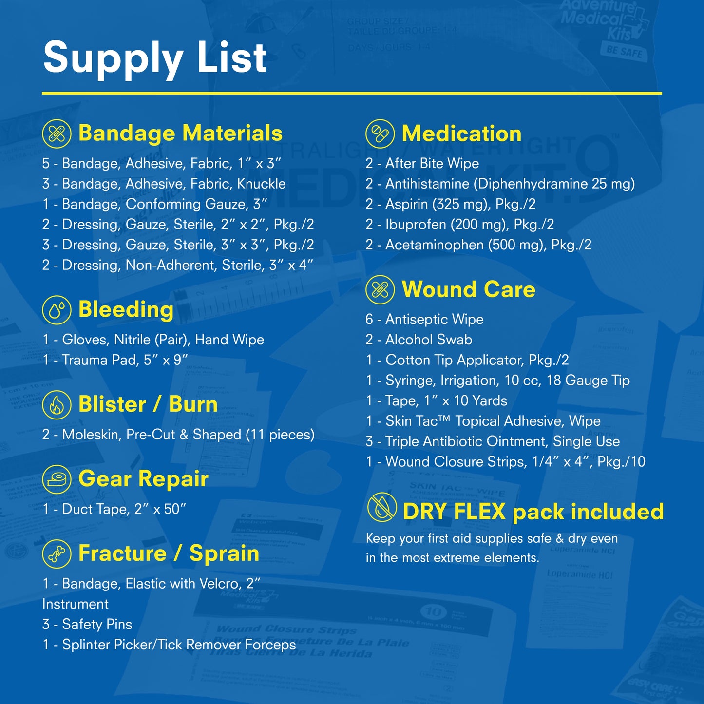 Adventure Medical Kits Ultralight Watertight .9 Medical First Aid Kit