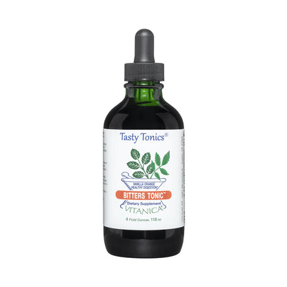 Vitanica Bitters Tonic, Liquid Digestion Supplement, Digestion Support, Alcohol Free, Vanilla Orange, Vegan, 4 Ounce