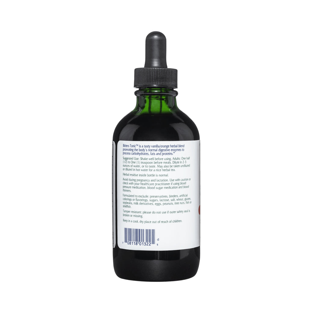 Vitanica Bitters Tonic, Liquid Digestion Supplement, Digestion Support, Alcohol Free, Vanilla Orange, Vegan, 4 Ounce