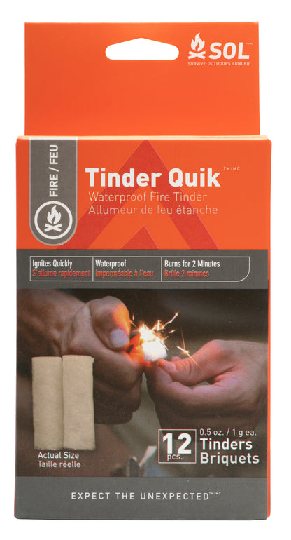 S.O.L. Survive Outdoors Longer S.O.L. Tinder-Quik Fire Starter, 12 ct (Pack of 4)