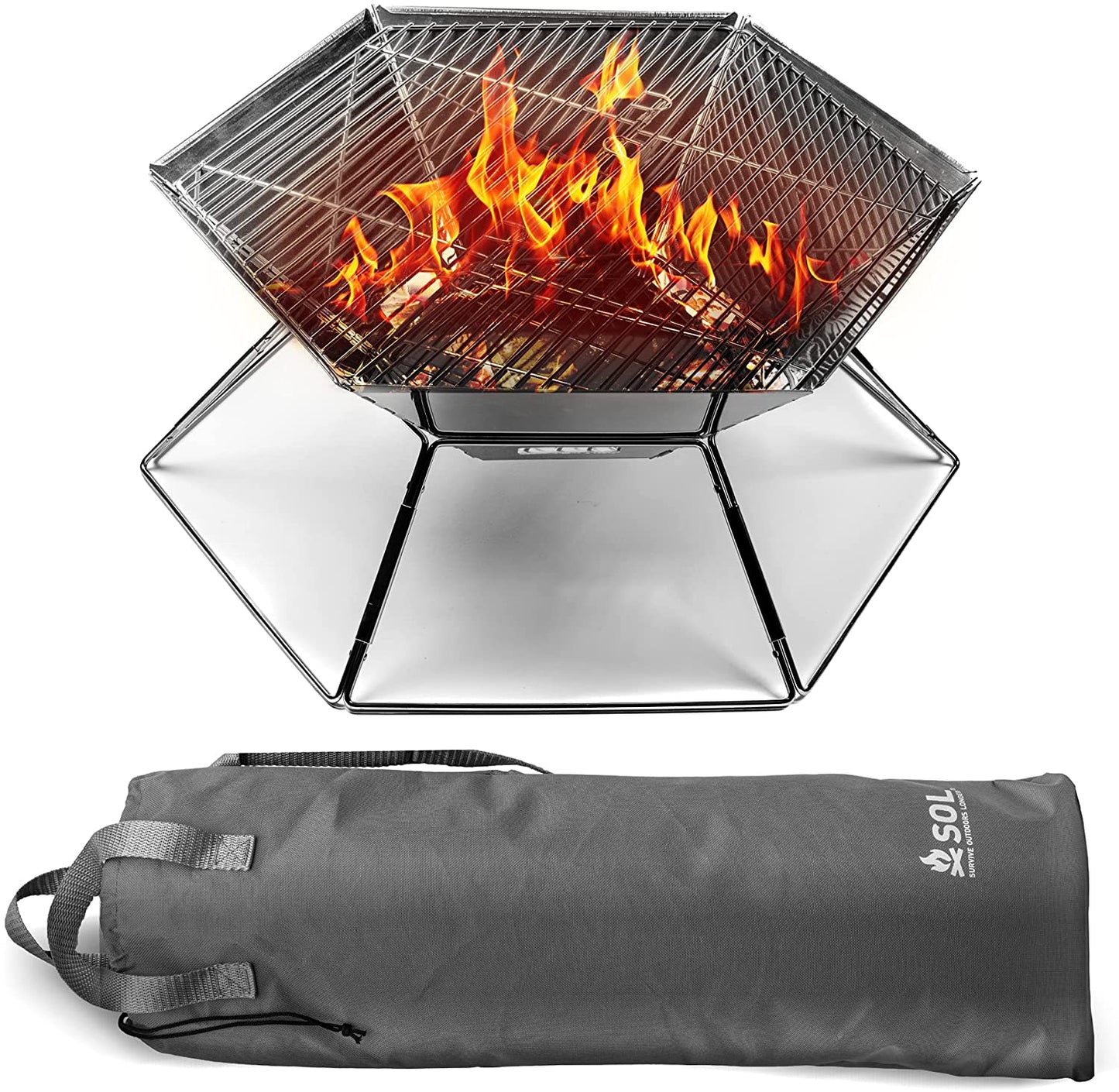 S.O.L. Survive Outdoors Longer SOL Flat Pack Fire Pit and Grill Top