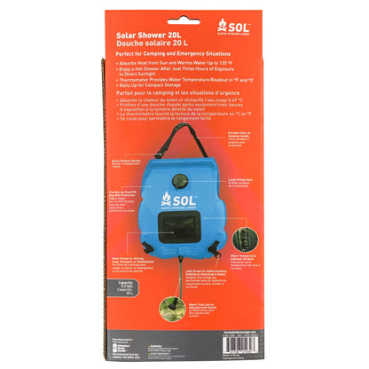 S.O.L. Survive Outdoors Longer SOL Camping Shower Solar Shower 20L