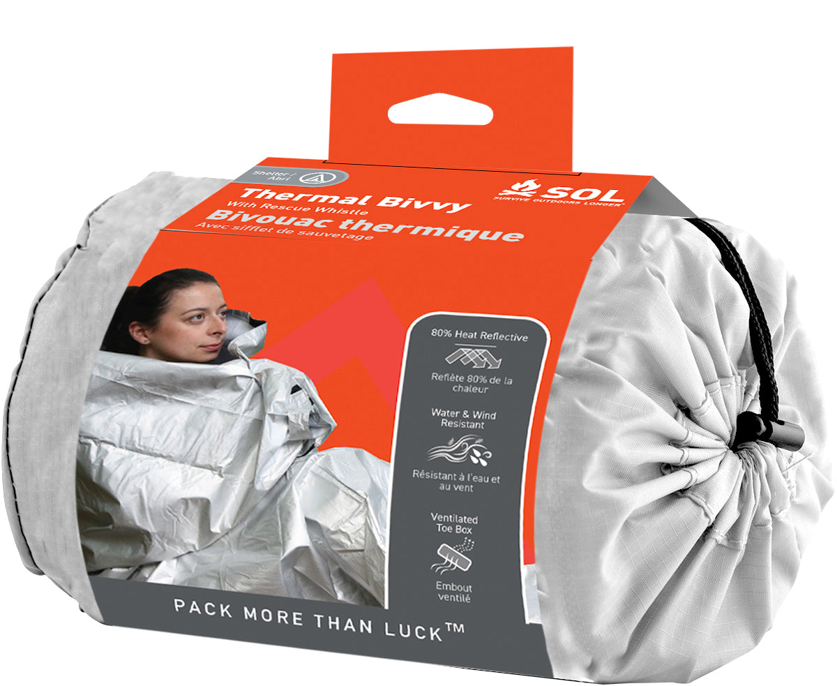 SOL Thermal Bivvy w/ Rescue Whistle