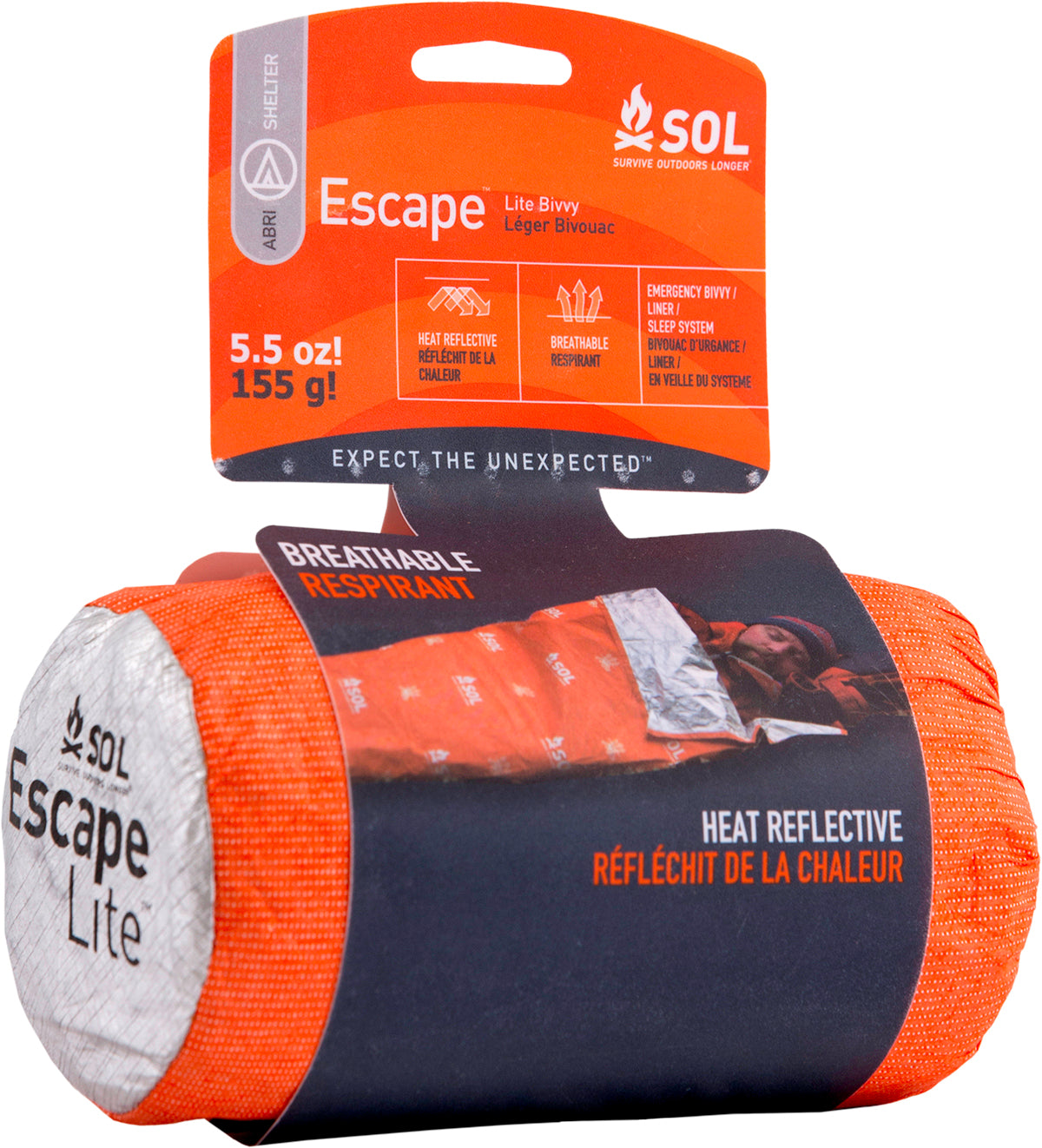 S.O.L. Survive Outdoors Longer S.O.L. 70% Reflective Escape Lite Emergency Bivvy