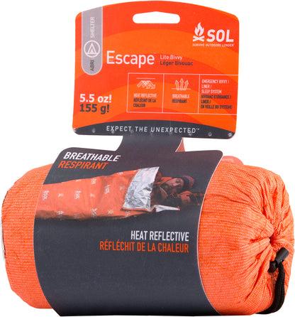 S.O.L. Survive Outdoors Longer S.O.L. 70% Reflective Escape Lite Emergency Bivvy