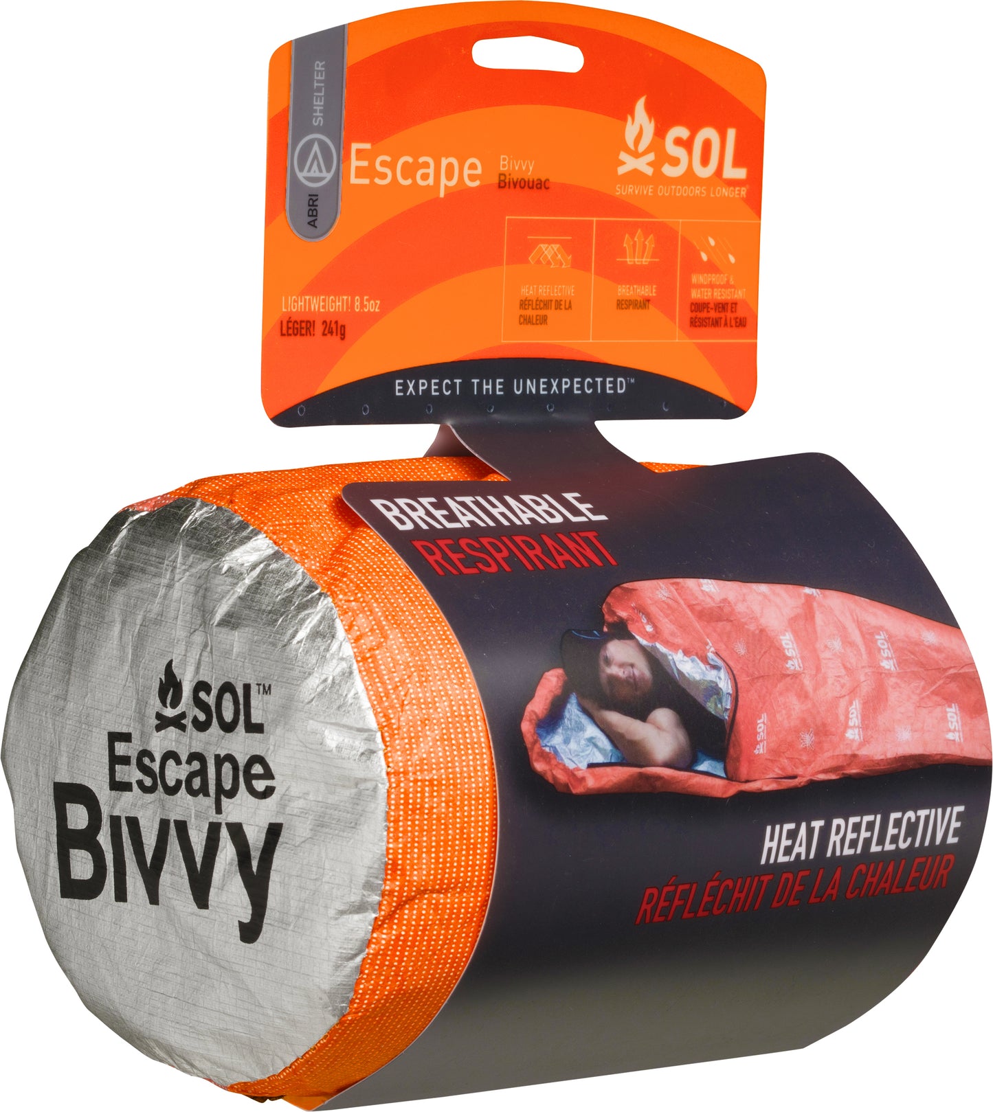 S.O.L. 70% Reflective Escape Bivvy, Orange