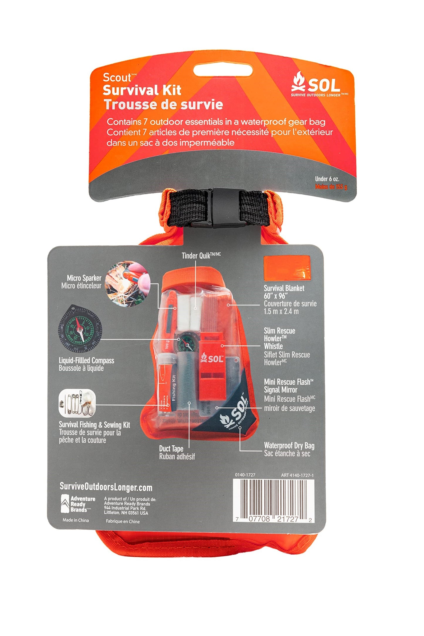 Survive Outdoors Longer Waterproof Bag Scout Survival Kit