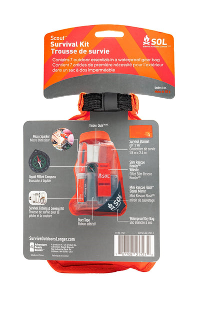 Survive Outdoors Longer Waterproof Bag Scout Survival Kit