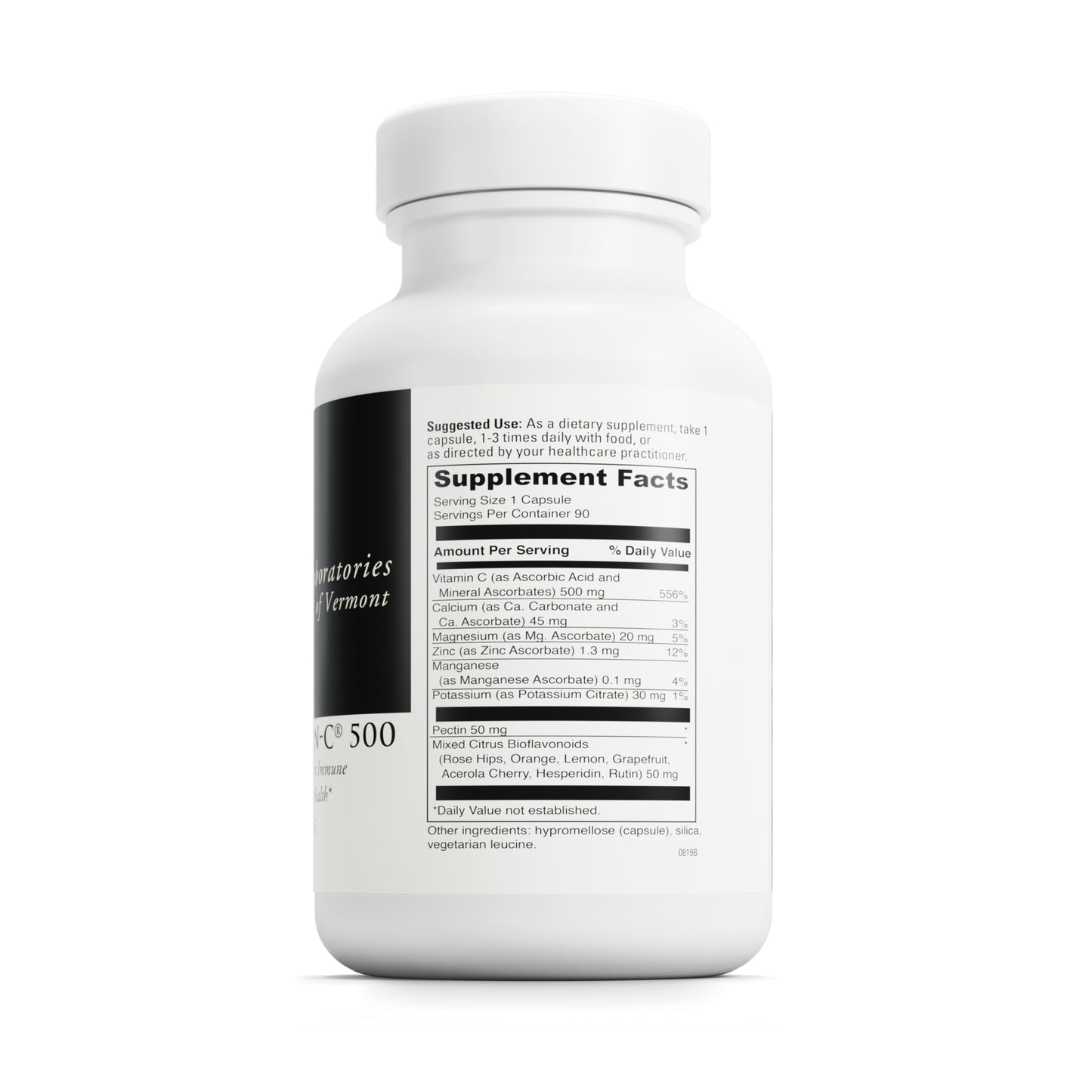 DaVinci Labs Poten-C 500 - Dietary Supplement to Support Immune System Function & Collagen Health* - With Vitamin C, Calcium, Magnesium, Potassium, and More - Vegetarian - Gluten-Free - 90 Tablets