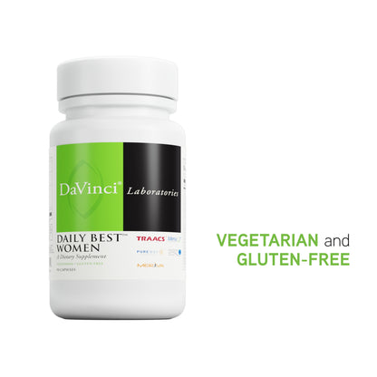 DaVinci Labs - Daily Best Women - A Dietary Supplement with Vitamin B6, Vitamin B12 Vitamin C, Vitamin K2, and More - Vegetarian, Gluten-free - 90 Capsules