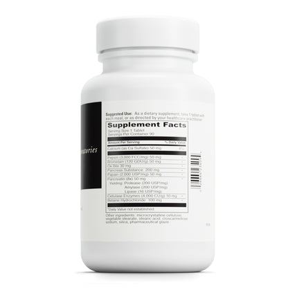 DaVinci Labs All-Zyme - Dietary Supplement to Support Digestive Tract Function and Nutrient Absorption - With Calcium, Pepsin, Bromelain, Papain, Pancreatin and More - Gluten-Free - 90 Tablets