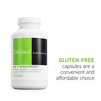 DaVinci Labs CX-2 Solution - Dietary Supplement to Support Muscle Function, Joint Health, Hydration and Flexibility* - With Glucosamine HCl, MSM, Sea Cucumber, and More - Gluten-Free - 180 Capsules