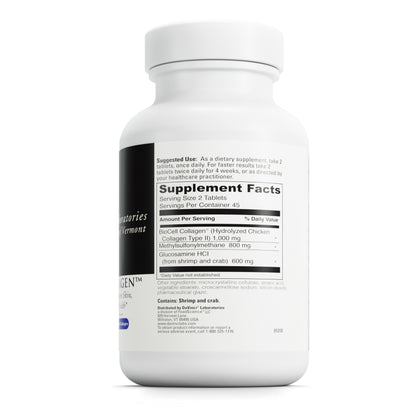 DaVinci Labs Natures Collagen - BioCell Collagen Supplement with MSM & Glucosamine - Helps to Support Joint Health, Skin Health & Connective Tissues - Gluten-Free - 90 Tablets