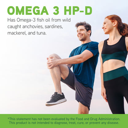 DaVinci Labs Omega 3 HP-D - Dietary Supplement for Healthy Joints and Immune, Cardiovascular and Skin Health Support* - With Vitamin D3 and More- Gluten-Free - Lemon Flavor - 120 Softgels
