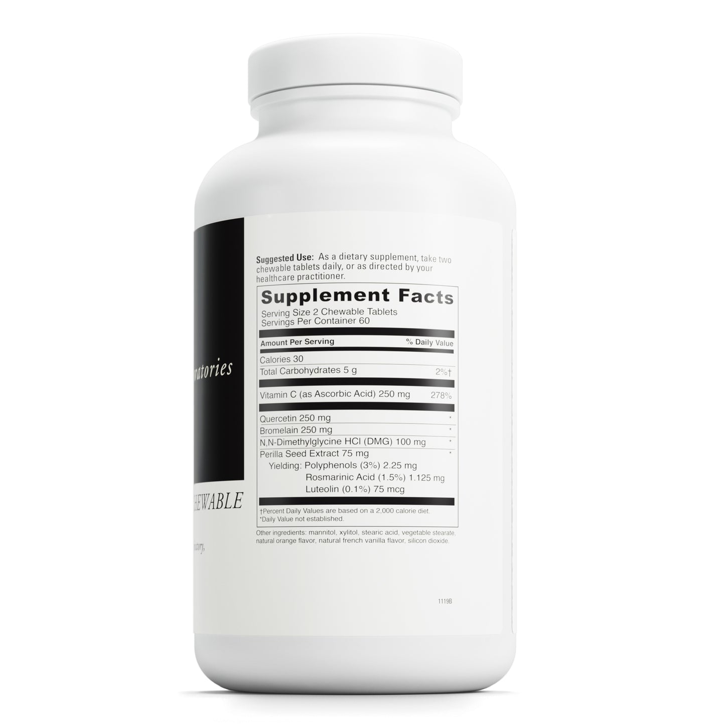 DaVinci Labs Aller-DMG Chewable - Immune Health Support, Histamine Aid & Respiratory Support* - Orange Cream Flavor - 120 Chewable Vegetarian Tablets (60 Servings)