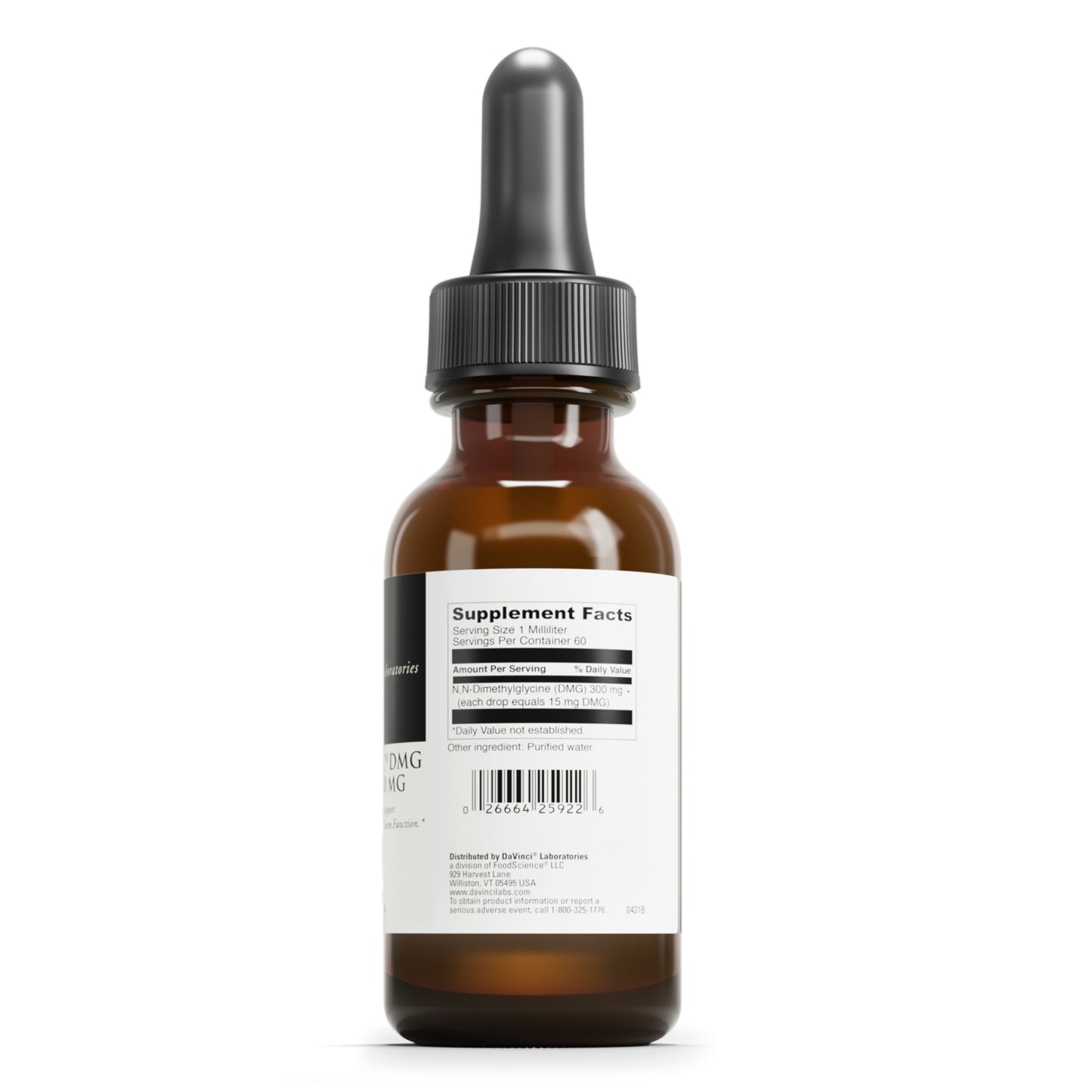 DaVinci Labs Gluconic DMG Liquid 300mg - Helps Support Immune System, Muscle Function, Heart Health & Brain Health* - 2 fl oz (60 Servings)