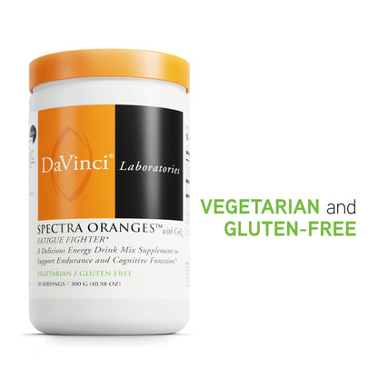 DaVinci Labs Spectra Orange - Energy Drink Supplement to Support Endurance, Metabolism and Cognitive Function - With Fiber, Protein, Vitamins, Minerals and More - Vegetarian - Gluten-Free -30 Servings