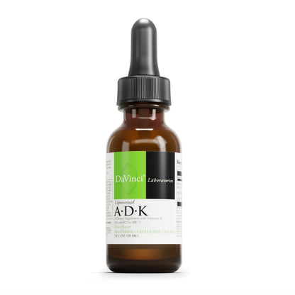 DaVinci Labs Liposomal ADK - Liquid Dietary Supplement to Support Immune System, Bone and Heart Health* - With Vitamin A , Vitamin D3 and Vitamin K2 - Gluten-Free - Vegetarian - 30 ml