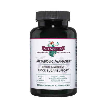 Vitanica Metabolic Manager, Promotes Healthy Glycemic and Metabolic Response, Vegan, 120 Capsules