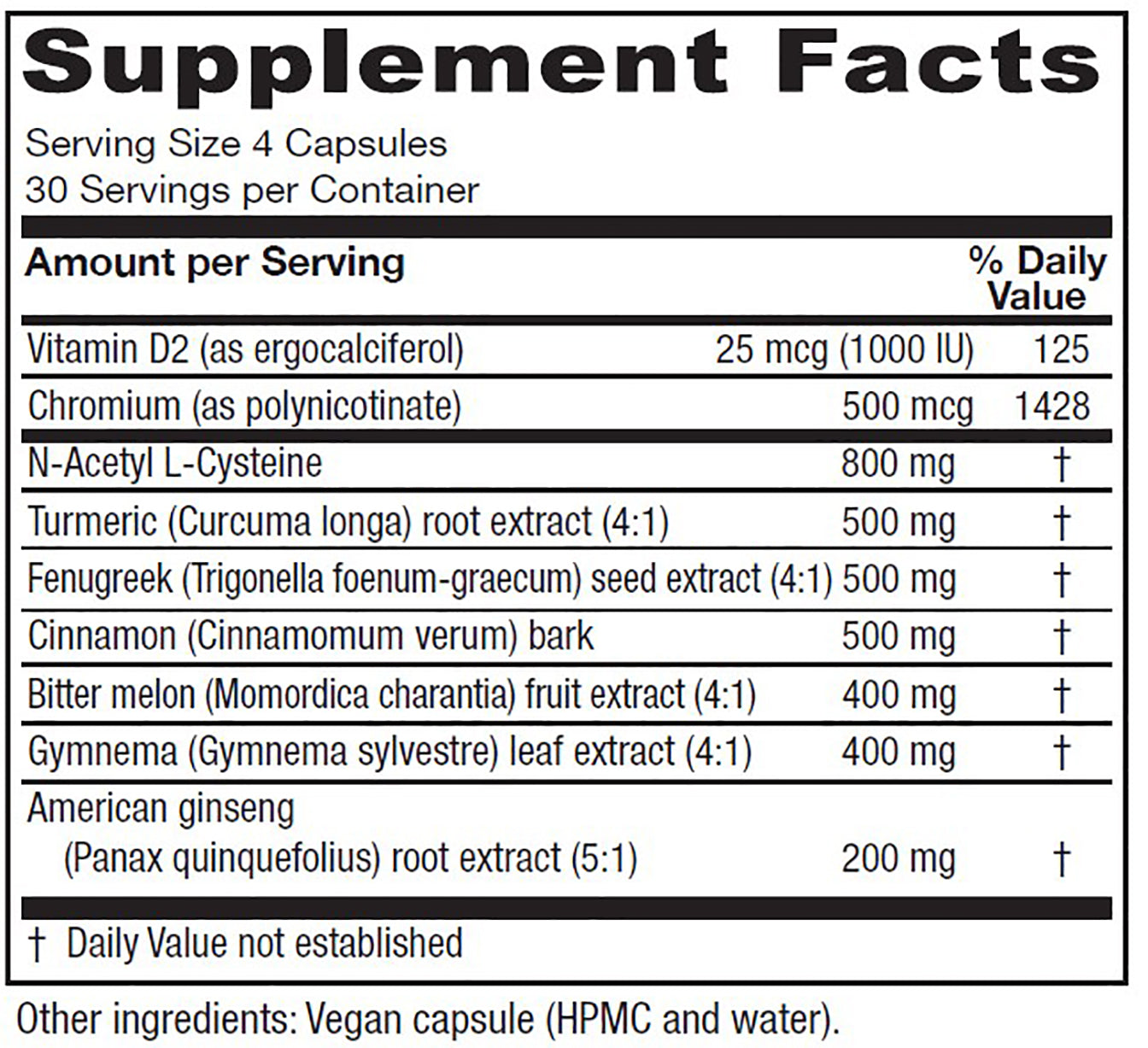 Vitanica Metabolic Manager, Promotes Healthy Glycemic and Metabolic Response, Vegan, 120 Capsules