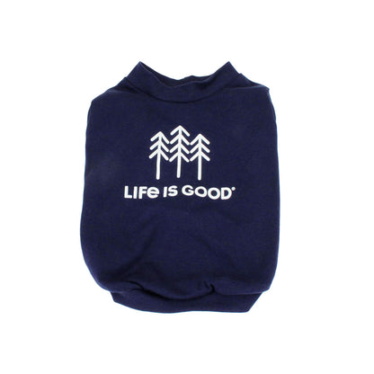 Coastal - Life is Good - Dog T-Shirt, Navy, Large (26" Girth, 20-40 lbs)