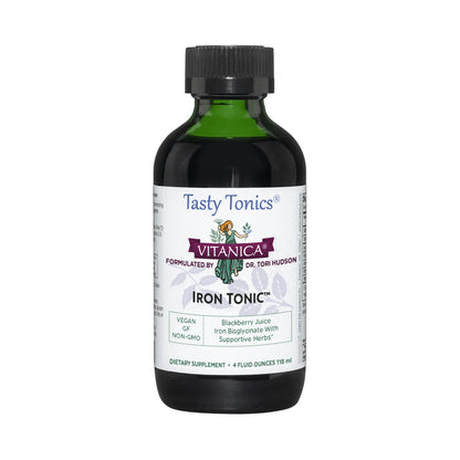 Vitanica Iron Tonic, Liquid Iron Supplement, Red Blood Cell Support, Vegan, 4 Ounce