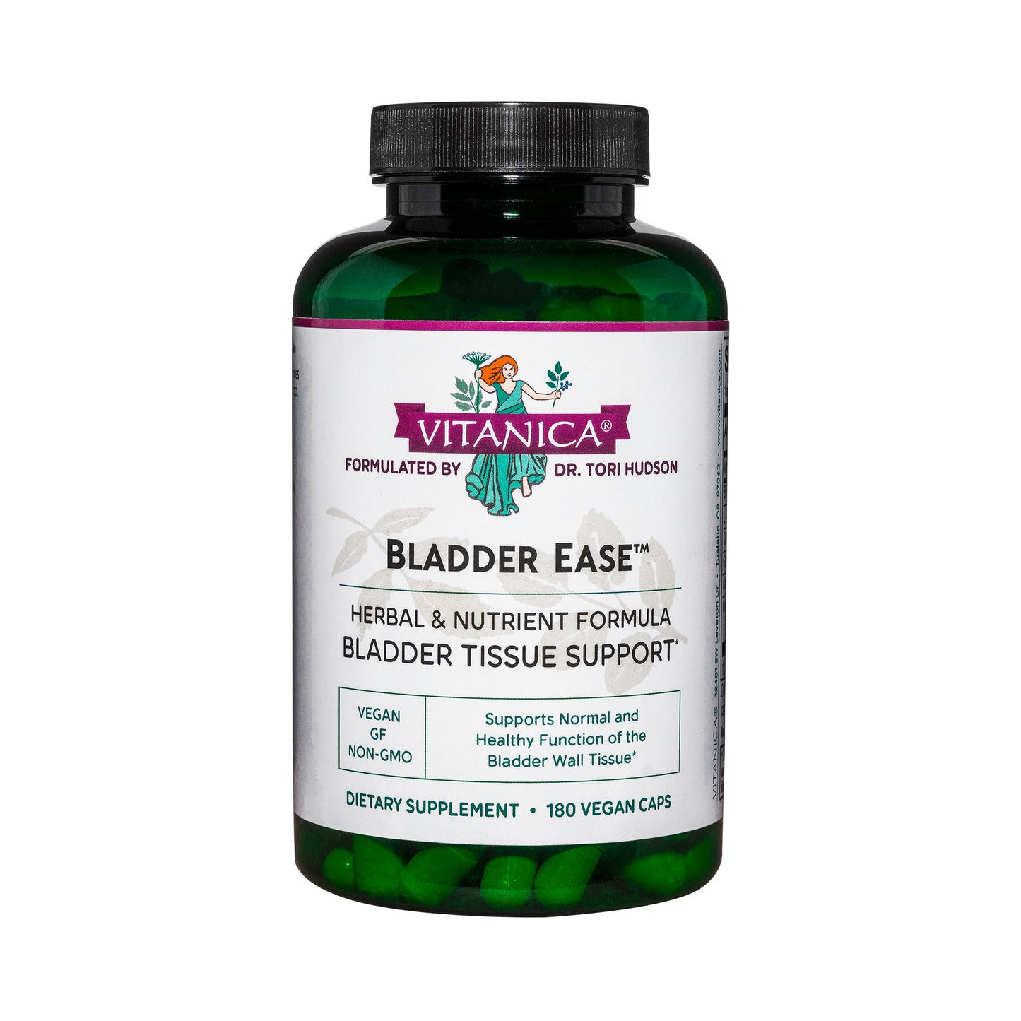 Vitanica Bladder Ease, Bladder Support, Vegan, 180 Capsules
