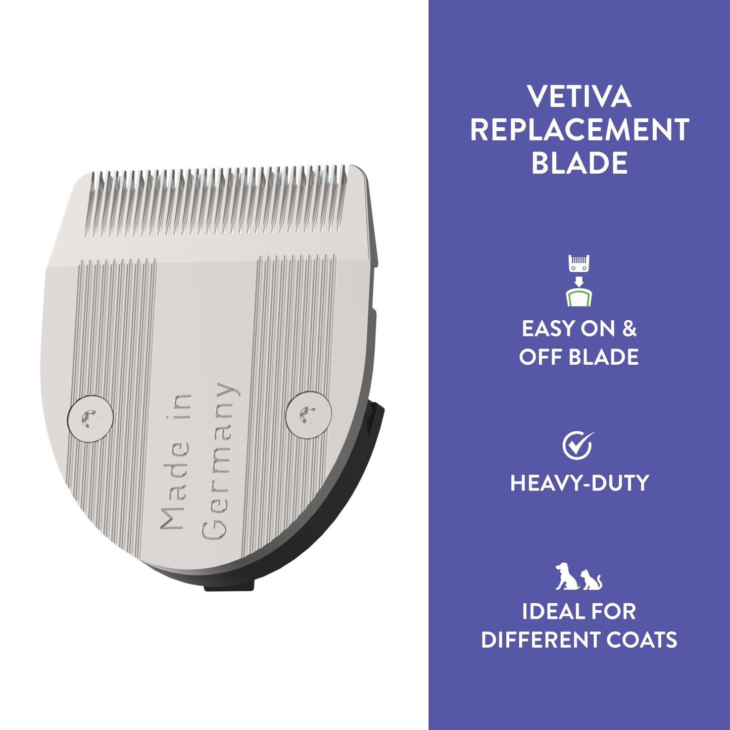 WAHL Professional Animal Vetiva Replacement Blade for The Vetiva Veterinary Mini Trimmer (02168), Silver