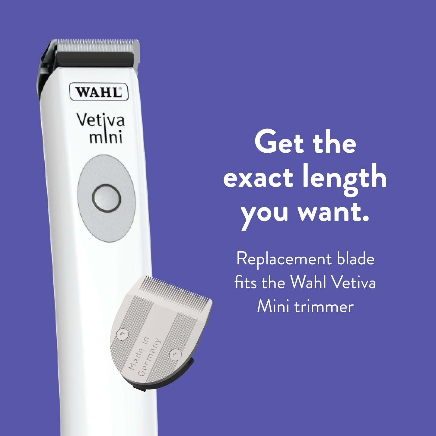 WAHL Professional Animal Vetiva Replacement Blade for The Vetiva Veterinary Mini Trimmer (02168), Silver
