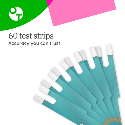 OneTouch Ultra Plus Flex Test Strips for Diabetes - Diabetic Test Strips for Blood Sugar Monitor | at Home Self Glucose Testing| 2 Packs, 30 Test Strips Per Pack